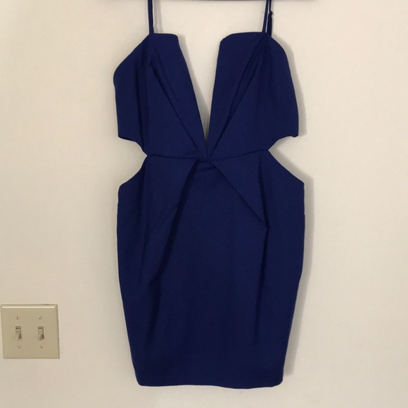 Tobi thin strap cut out dress cobalt - Picture 3 of 5